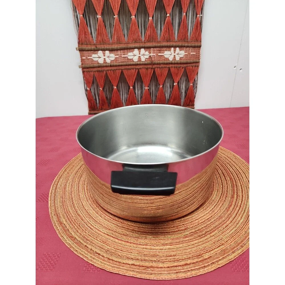 Vintage Revere Ware 1801 Copper Bottom 4.5 Qt Stockpot No Lid Made In The USA